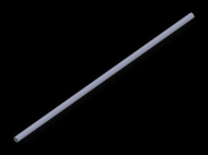 Perfil de Silicona CS4002,5 - formato tipo Cordón - forma de tubo