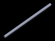 Perfil de Silicona CS4004 - formato tipo Cordón - forma de tubo