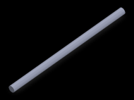 Perfil de Silicona CS4005 - formato tipo Cordón - forma de tubo