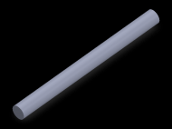Perfil de Silicona CS4008,5 - formato tipo Cordón - forma de tubo