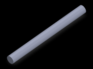 Perfil de Silicona CS4009 - formato tipo Cordón - forma de tubo