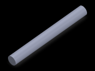 Perfil de Silicona CS4011 - formato tipo Cordón - forma de tubo
