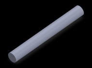Perfil de Silicona CS4012 - formato tipo Cordón - forma de tubo