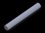 Perfil de Silicona CS4012,5 - formato tipo Cordón - forma de tubo