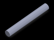 Perfil de Silicona CS4013 - formato tipo Cordón - forma de tubo