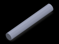 Perfil de Silicona CS4014 - formato tipo Cordón - forma de tubo