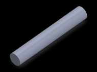 Perfil de Silicona CS4015,5 - formato tipo Cordón - forma de tubo