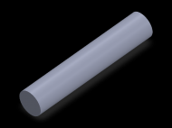 Perfil de Silicona CS4019 - formato tipo Cordón - forma de tubo