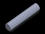 Perfil de Silicona CS4019,5 - formato tipo Cordón - forma de tubo