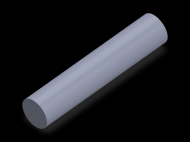 Perfil de Silicona CS4020,5 - formato tipo Cordón - forma de tubo