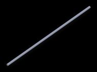 Perfil de Silicona CS5002 - formato tipo Cordón - forma de tubo