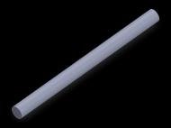 Perfil de Silicona CS5007,5 - formato tipo Cordón - forma de tubo