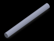 Perfil de Silicona CS5009,5 - formato tipo Cordón - forma de tubo