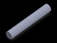 Perfil de Silicona CS5016 - formato tipo Cordón - forma de tubo