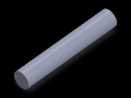 Perfil de Silicona CS5017 - formato tipo Cordón - forma de tubo