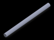 Perfil de Silicona CS6007 - formato tipo Cordón - forma de tubo