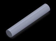 Perfil de Silicona CS6016,5 - formato tipo Cordón - forma de tubo