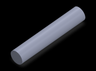 Perfil de Silicona CS6018,5 - formato tipo Cordón - forma de tubo