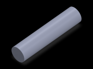 Perfil de Silicona CS7022,5 - formato tipo Cordón - forma de tubo