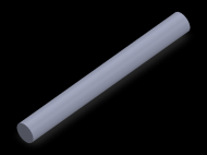 Perfil de Silicona CS8010,5 - formato tipo Cordón - forma de tubo