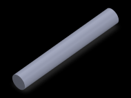 Perfil de Silicona CS8013,5 - formato tipo Cordón - forma de tubo