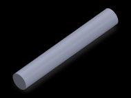 Perfil de Silicona CS8014,5 - formato tipo Cordón - forma de tubo