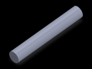 Perfil de Silicona CS8015 - formato tipo Cordón - forma de tubo