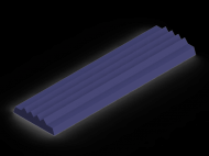 Perfil de Silicona P064C - formato tipo Perfil plano de Silicona - forma irregular