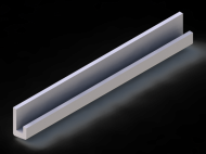 Perfil de Silicona P10566H - formato tipo U - forma irregular