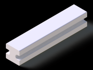 Perfil de Silicona P1059C - formato tipo Lampara - forma irregular