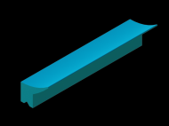 Perfil de Silicona P11185F - formato tipo Labiado - forma irregular