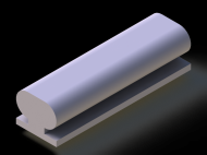 Perfil de Silicona P11185N - formato tipo Lampara - forma irregular
