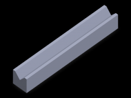 Perfil de Silicona P11238B - formato tipo Cuernos - forma irregular