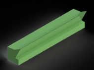 Perfil de Silicona P1136 - formato tipo Labiado - forma irregular