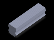 Perfil de Silicona P118A - formato tipo D - forma irregular