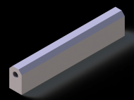 Perfil de Silicona P1228BK - formato tipo D - forma irregular