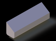 Perfil de Silicona P1228BM - formato tipo Trapecio - forma irregular