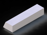 Perfil de Silicona P1228DL - formato tipo Trapecio - forma irregular