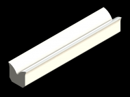 Perfil de Silicona P153A - formato tipo Cuernos - forma irregular