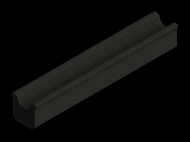 Perfil de Silicona P1612AC - formato tipo Cuernos - forma irregular