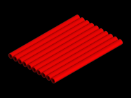 Perfil de Silicona P1626B - formato tipo Tubo - forma irregular