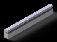 Perfil de Silicona P1633A - formato tipo Labiado - forma irregular