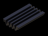 Perfil de Silicona P164 - formato tipo Fuelle - forma irregular