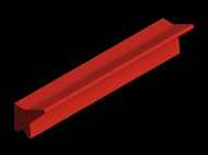 Perfil de Silicona P168 - formato tipo Labiado - forma irregular