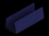 Perfil de Silicona P1735A - formato tipo U - forma irregular