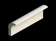 Perfil de Silicona P1750 - formato tipo Labiado - forma irregular