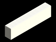 Perfil de Silicona P1831K - formato tipo Rectangulo - forma regular