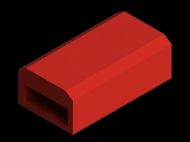 Perfil de Silicona P1895E - formato tipo D - forma irregular