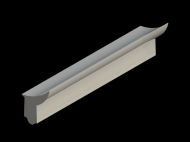 Perfil de Silicona P1897 - formato tipo Labiado - forma irregular