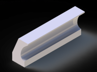 Perfil de Silicona P18A - formato tipo Labiado - forma irregular